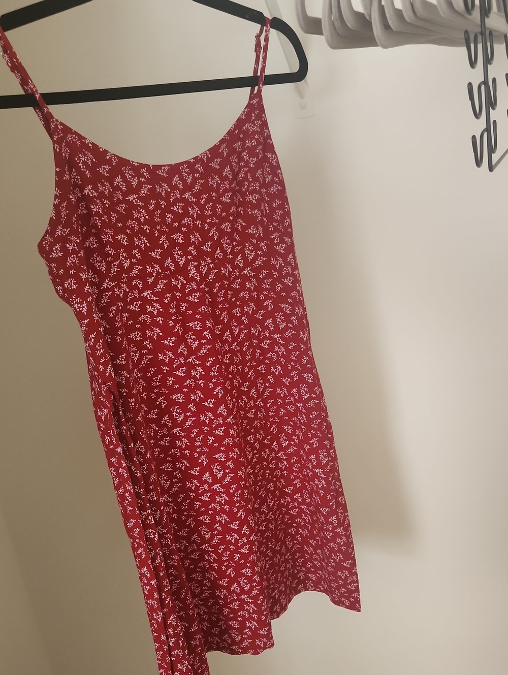 Brandy Melville red floral cami dress